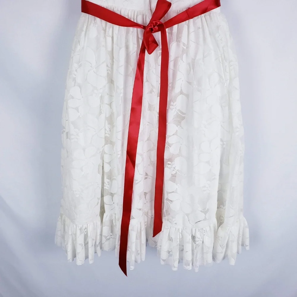 David's Bridal Flower Girl / Communion Lace Dress - Picture 6 of 8